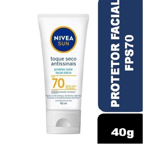 Protetor Facial Nivea Sun Toque Seco Antissinais FPS 70 40g Shopee Brasil