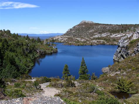 Mountains and lake landscape in Tasmania, Australia image - Free stock ...