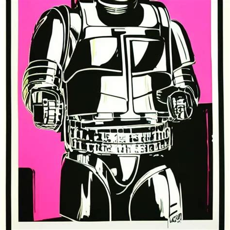 Robocop Silkscreen Poster By Andy Warhol Stable Diffusion Openart