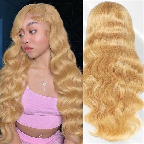 Amazon Honey Blonde Lace Front Wig Human Hair Honey Blonde Body