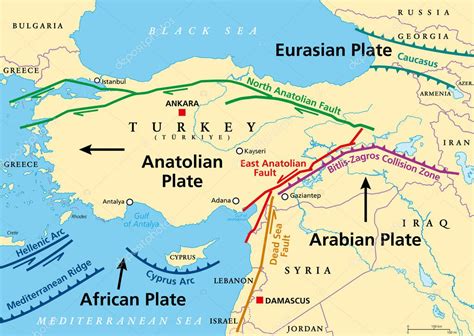 Placa De Anatolia Mapa Tect Nico La Mayor Parte Del Pa S De Turqu A Se