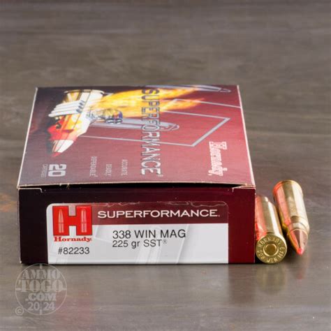 338 Winchester Magnum Ammo 20 Rounds Of 225 Grain Sst By Hornady