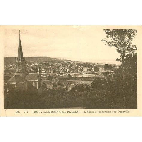 Carte Postale Ancienne Trouville Top Promotion Eglise Et Panorama