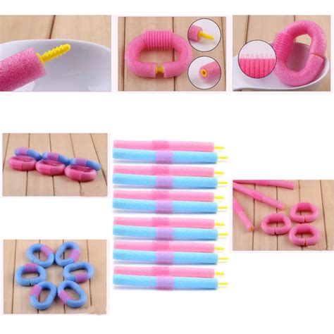 New 12pcs Soft Foam Curlers Makers Bendy Twist Curls Tool Diy Styling