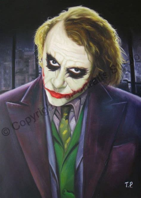 Heath Ledger Joker Painting at PaintingValley.com | Explore collection of Heath Ledger Joker ...