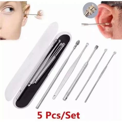 Jual Alat Pembersih Telinga Set 5 In 1 Korek Kuping Bahan Stainless Ear