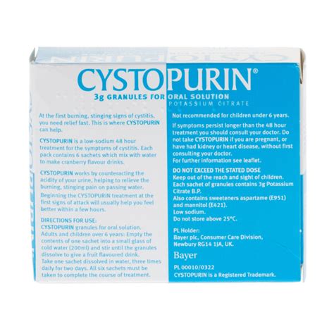 Buy Cystopurin Cranberry Flavoured 3g Sachet Pack Of 6