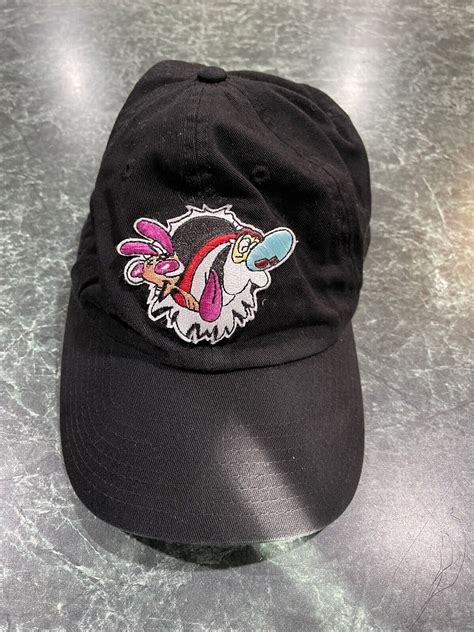 Ren Stimpy Nickelodeon S Cartoon Black Strapback Gem