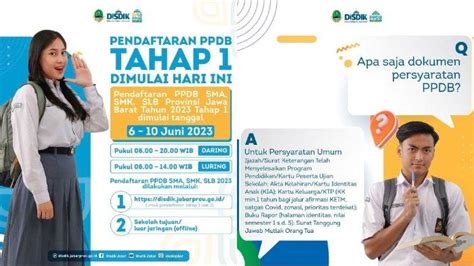 PPDB Jabar 2023 Tahap 1 Dibuka Berikut Syarat Dokumen Untuk