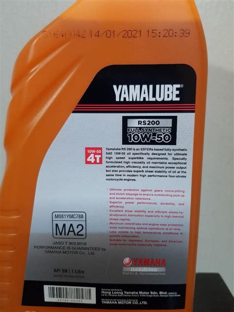 Original Yamalube Fully Synthetic T Rs W Engine Oil L