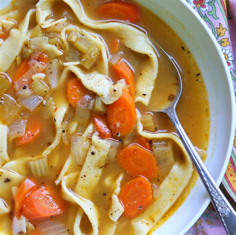 Homemade Vegetable Noodle Soup Supper With Michelle