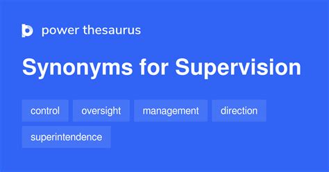 Supervision synonyms - 988 Words and Phrases for Supervision