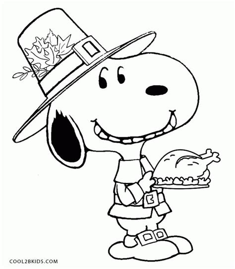 Peanuts Characters Thanksgiving Coloring Pages - Coloring Home