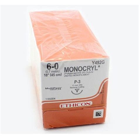 Suture Monocryl 6/0 13mm - USL Medical