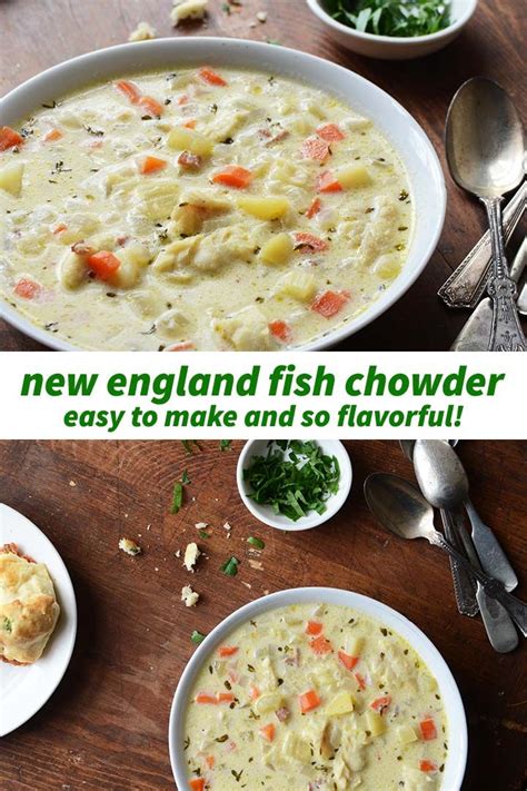 Creamy New England Fish Chowder Recipe | Recipe | Fish chowder, Fish ...