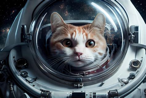 Premium Photo Cat Spacecraft In A Spacesuit In Outer Space