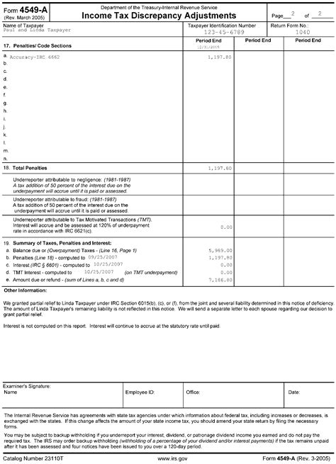 489 Statutory Notices Of Deficiency Internal Revenue Service