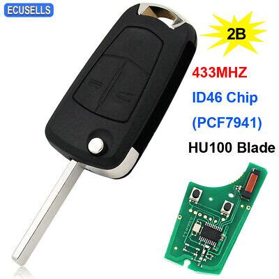 Button Remote Key Mhz Id Pcf Chip For Vauxhall Opel Astra H