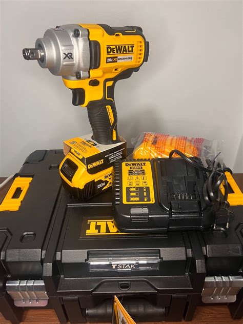 New Full Set Dewalt Brushless V Max Xr Cordless Impact Wrench With