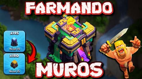 Farmando Muros Na Cv14 Clash Of Clans Ao Vivo Youtube