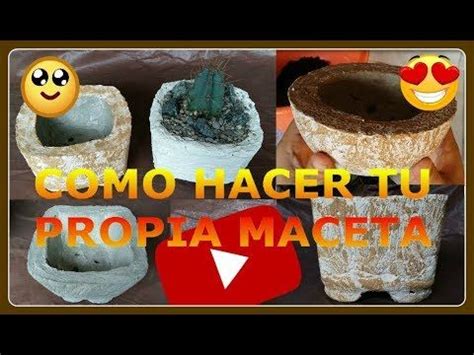 COMO HACER TU PROPIA MACETA MACETA DE CEMENTO PARTE 1 YouTube