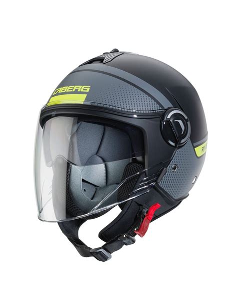 Casco Jet Riviera V Caberg Elite Negro Mate Antracita Fluor Pa