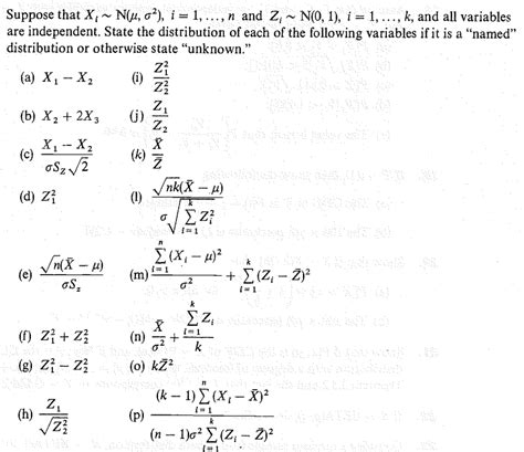 Solved Suppose That Xi∼n μ σ2 I 1 Dots N ﻿and