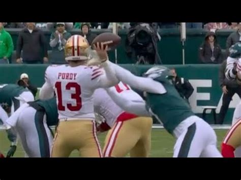 Brock Purdy Elbow Injury vs Eagles | 49ers vs Eagles Highlights - Win ...