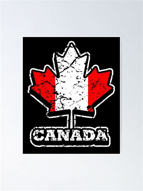 Canada Flag With Maple Leaf Poster For Sale By Mila Redbubble