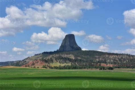 View of Geological Phenomenon Known as Devil's Tower 12200184 Stock ...