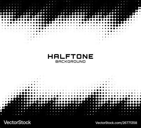 Halftone Dots Grunge Texture Horizontal Background