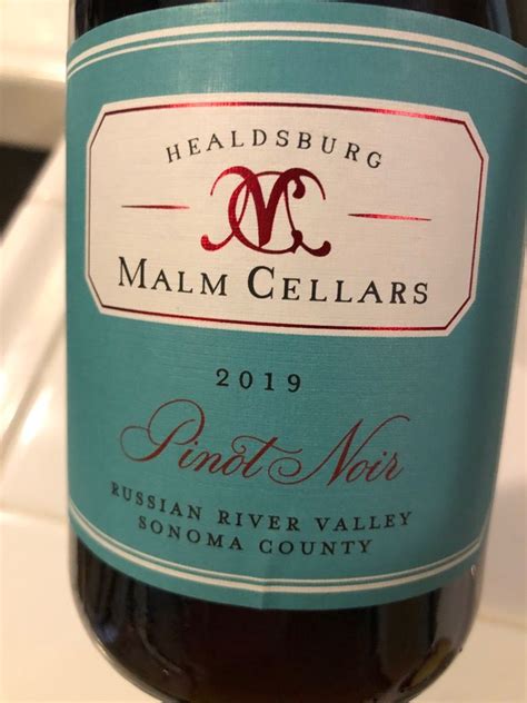 2019 Malm Cellars Pinot Noir USA California Sonoma County