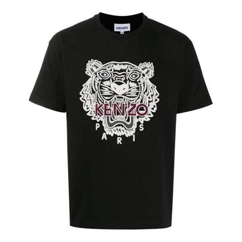 Kenzo Varsity Tiger Black T Shirt Clothing From N22 Menswear Uk