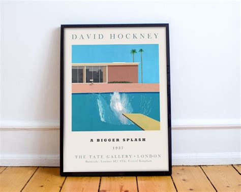 David Hockney Art Exhibition Poster A Bigger Splash Art Etsy David