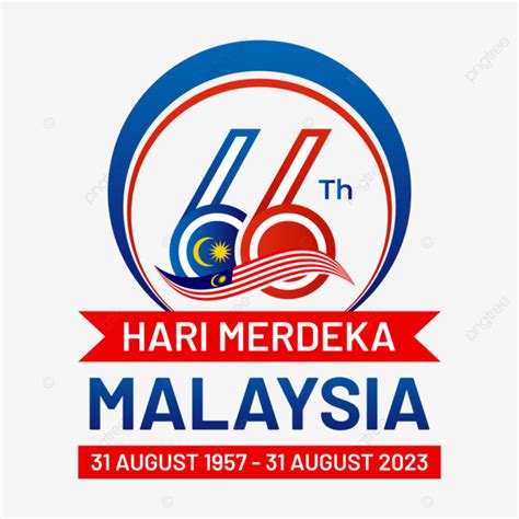 66th Logo Malaysia Independence Day 2023 Vector Malaysia Hari Merdeka