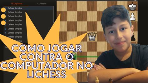 Como Jogar Contra O Computador No Lichess Youtube