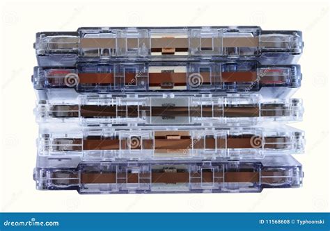 stack   tapes stock photo image  cassette isolated