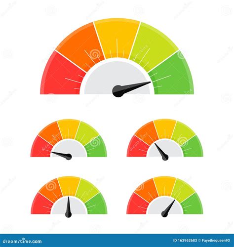 Definir Contador De Satisfação Do Cliente Com Diferentes Cores Isoladas