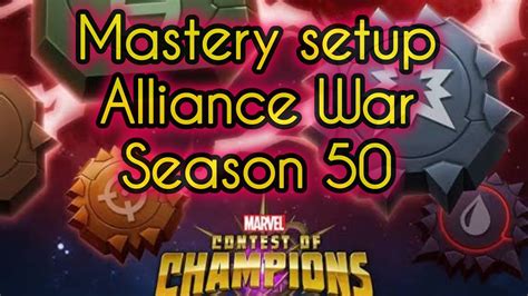 Marvel Contest Of Champions 🏆 Mastery Setup Preparing For Alliance War Season 50 Youtube