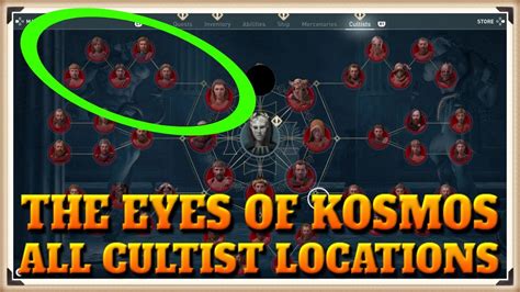 Assassins Creed Odyssey All Eyes Of Kosmos Cultist Locations One Head Down Trophy