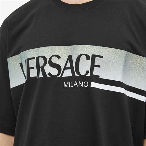 Versace Milano Logo Tee Black End