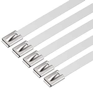 Uxcell Inch Stainless Steel Cable Zip Ties Inch Width Metal