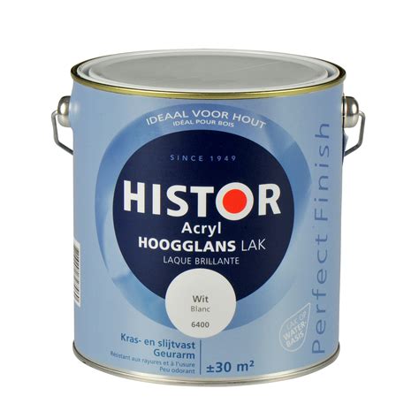 Histor Perfect Finish Lak Wit Hoogglans 2 5 Liter Meubellak Lakken