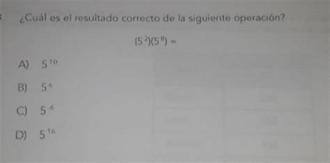 Solved cCuál es el resultado correcto de la siguiente oper algebra