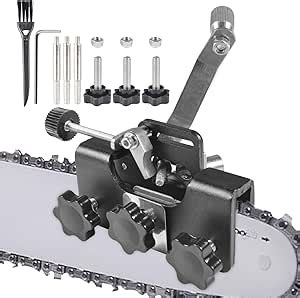 Kettensäge Schärfgerät Kettensägenschärf Set mit 3 Schleifköpfen 4 5