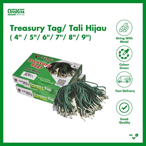 Ofiskita Treasury Tag Tali Hijau 4 5 6 7 8 9