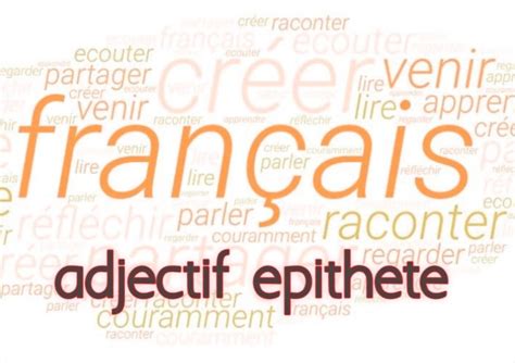 adjectif épithète en français cours et exercices Cours de français