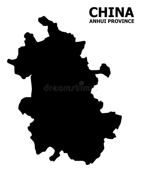 Vector Anhui Province Map Of Points Stock Vector Illustration Of