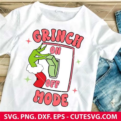 Grinch Mode On Svg Christmas Funny Svg Christmas Svg Png Dxf Eps Cut Files For Cricut And