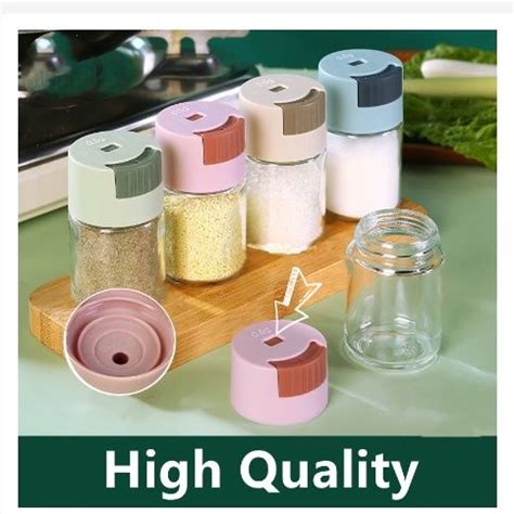 Aln Adjustable Condiments Container Seasoning Bottle Salt Shaker Glass